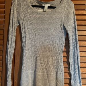 Silver Long Sleeve Sweater